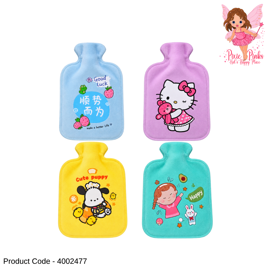 1PC Cute Printed Hot Water Bag for Girls & Ladies – Soft Reusable Warm Water Bottle