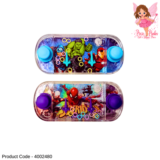 1PC Spider Hero Ring Toss Water Game for Kids – Handheld Mini Water Game Toy