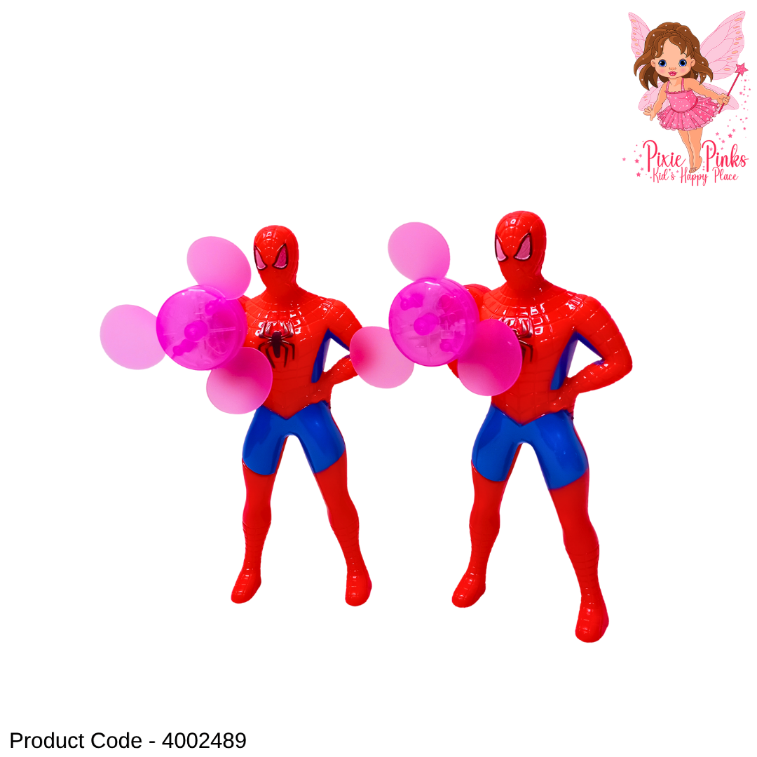 1PC Spiderman Hand Pressure Fan Toy for Kids – Manual Hand-Powered Mini Fan