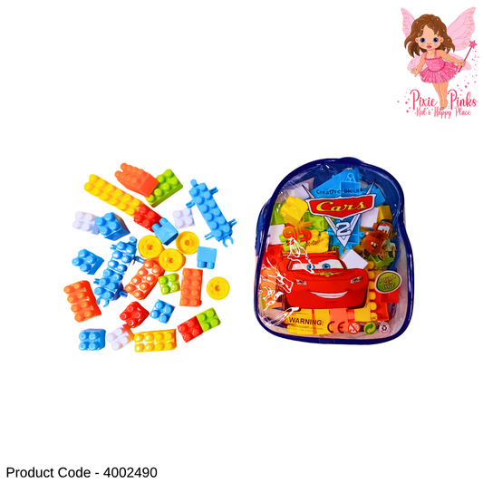 Kids Colourful Building Blocks Bag – Creative Construction Toy Set for Learning & Play