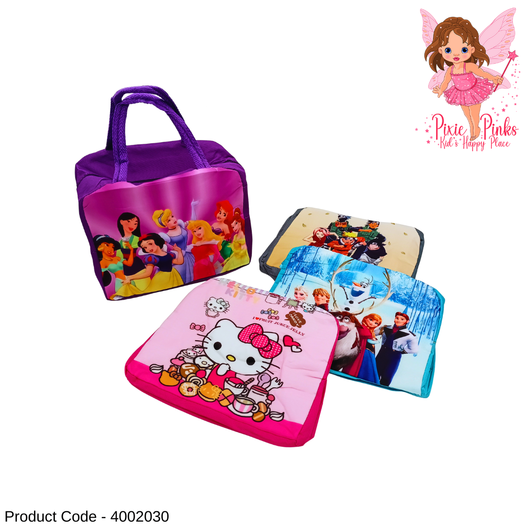 Cute Kids Lunch Box Carrier Bag – Easy to Carry Spill-Free Lunch Bag