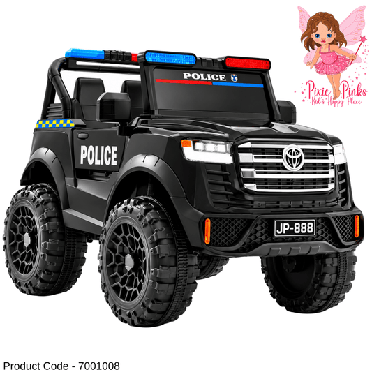 Kids 4 Motor Electric Police Jeep Ride-On Car with Remote Control & Bluetooth – BBL-MB0343