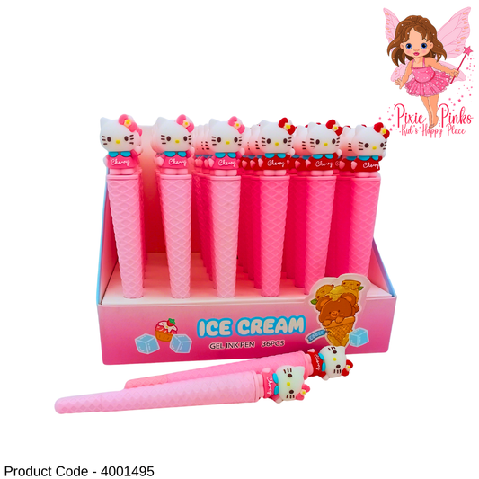 PixiePinks Ice Cream Shaped Gel Ink Pen – Cute & Fun Writing Pen for Kids
