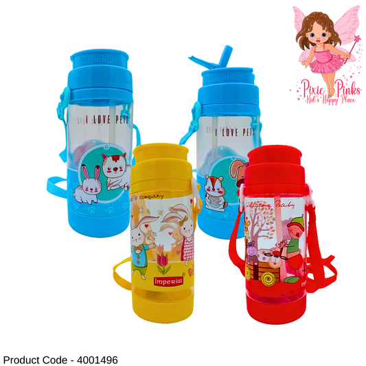PixiePinks 16cm Kids Water Bottle – Cute & Portable Drink Bottle for Nursery and Preschool