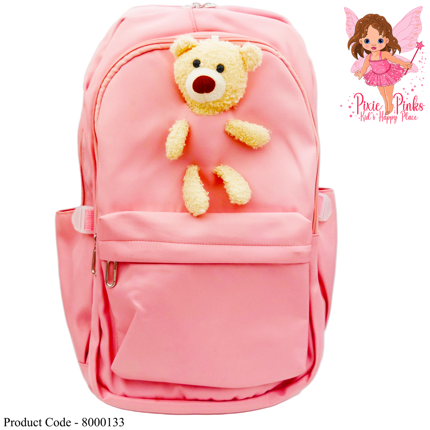 Pink Teddy Adventure School Bag