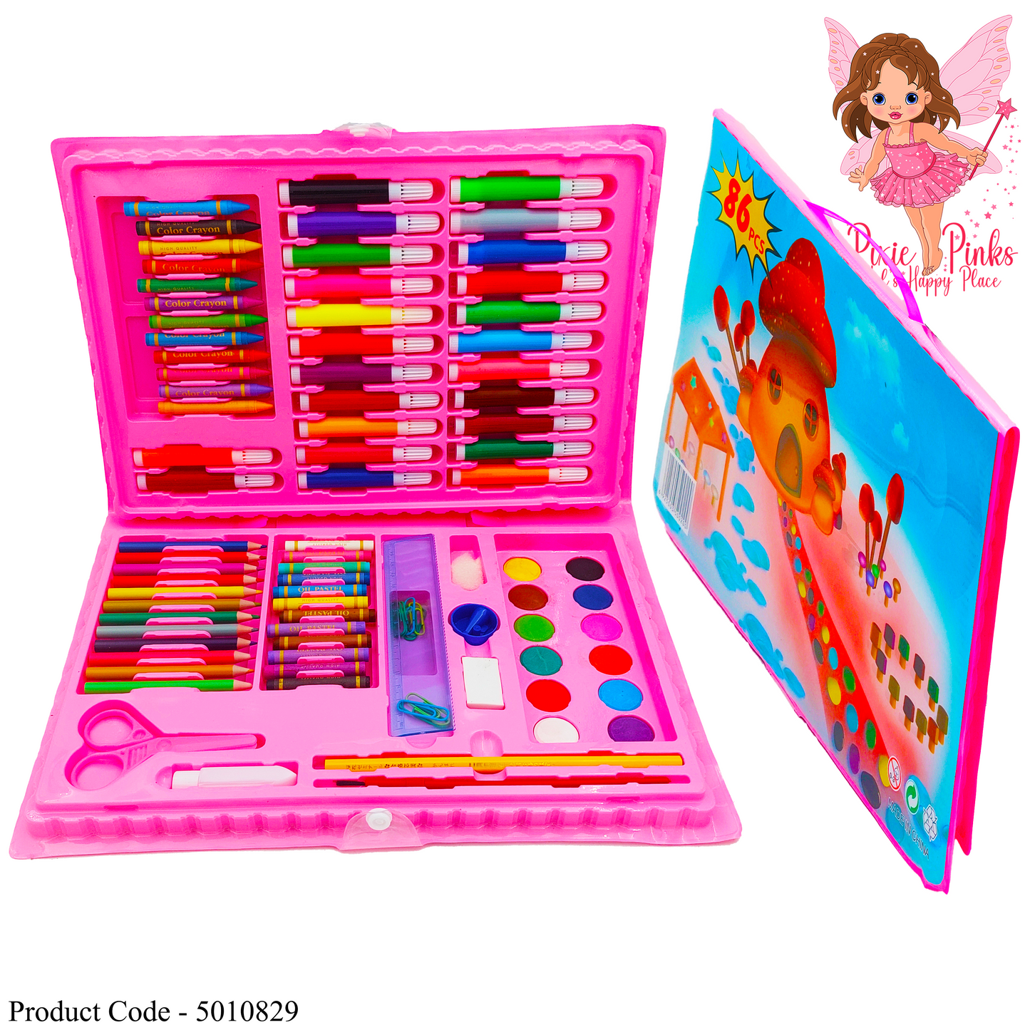 86 Piece Art Set for Kids - Pink