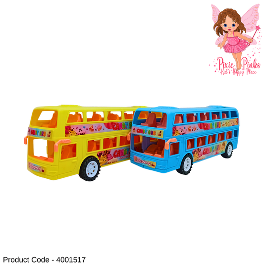 🚌 PixiePinks Candy Double-Decker Bus 🚌 | Colorful Toy Bus with Fun Design | Perfect Gift for Kids 3+