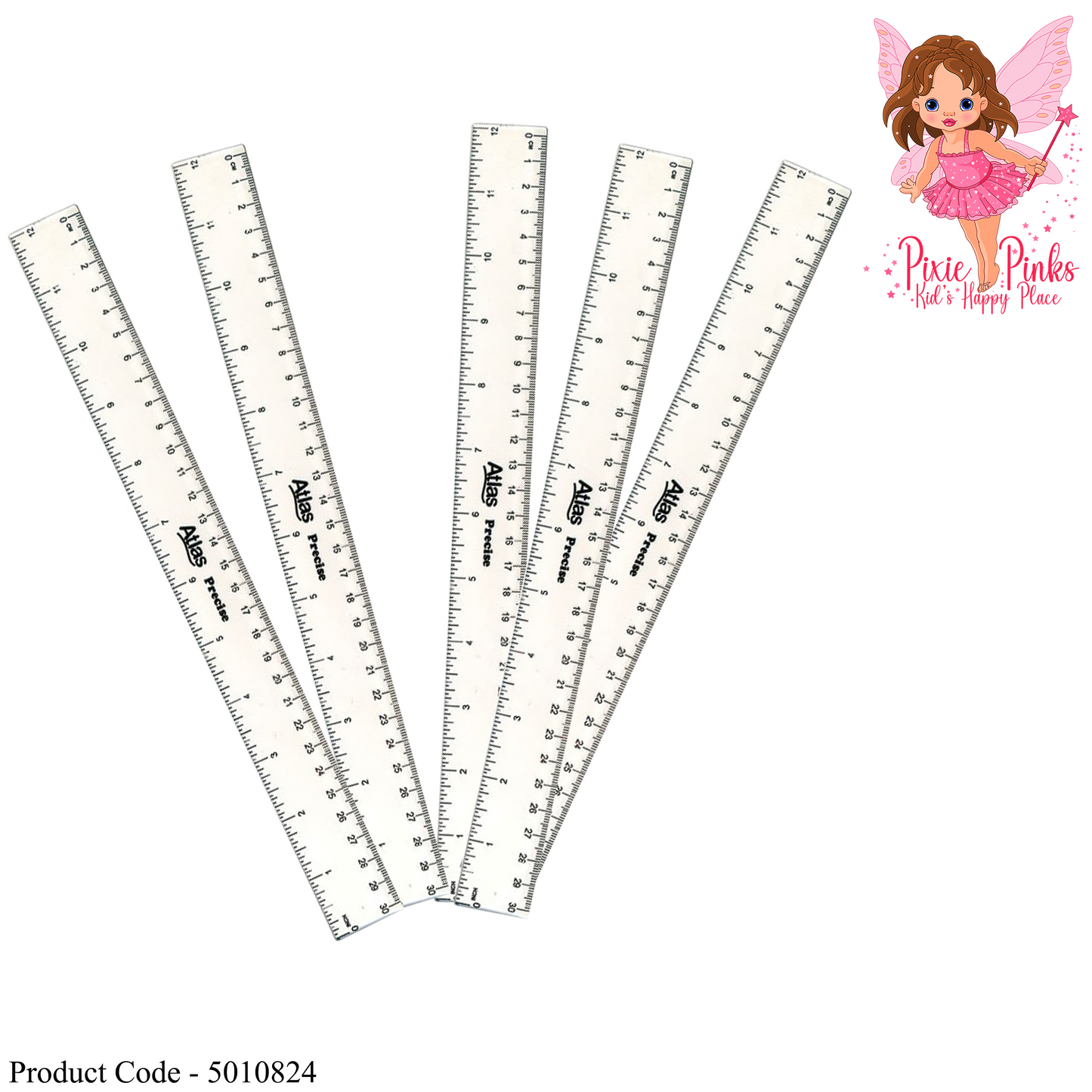 Atlas Ruler 12" Clear