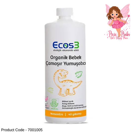ECOS3 Organic Baby Fabric Softener 1000ml – Made in Turkey | 40 Washes