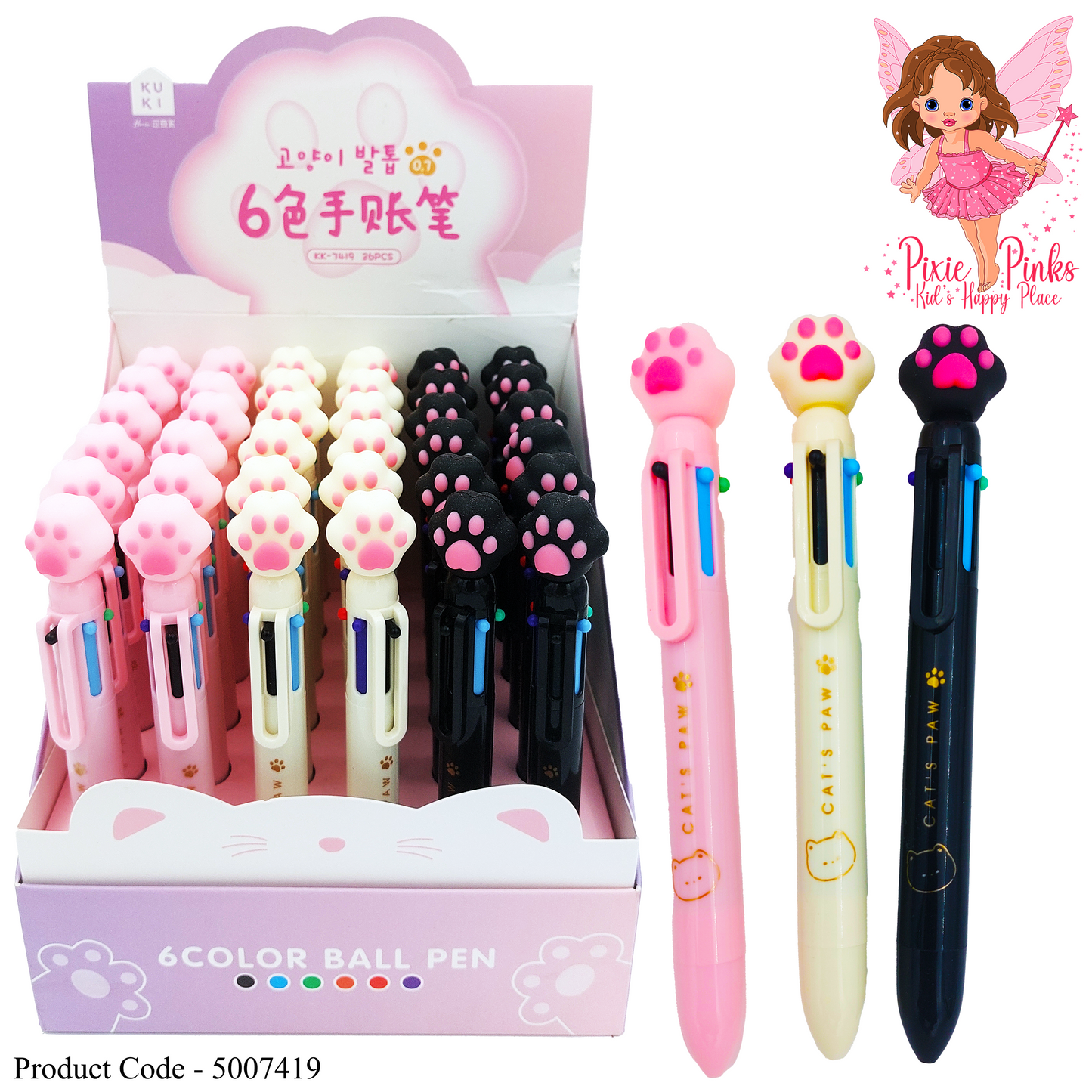 Cat claw Six-Color Ballpoint Pen