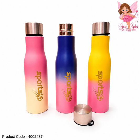 750ml Sports Stainless Steel Water Bottle – BPA-Free Leak-Proof Reusable Bottle for School, Sports & Travel (Grade 3+ Kids)