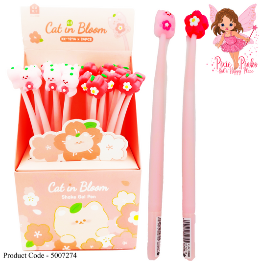 Cherry blossom meow shakes the pen