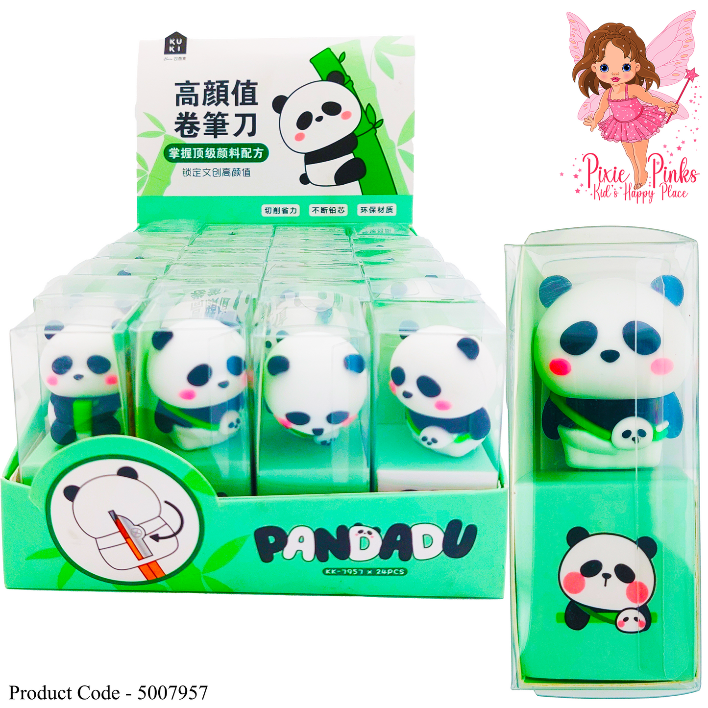 Chubby panda pencil sharpener