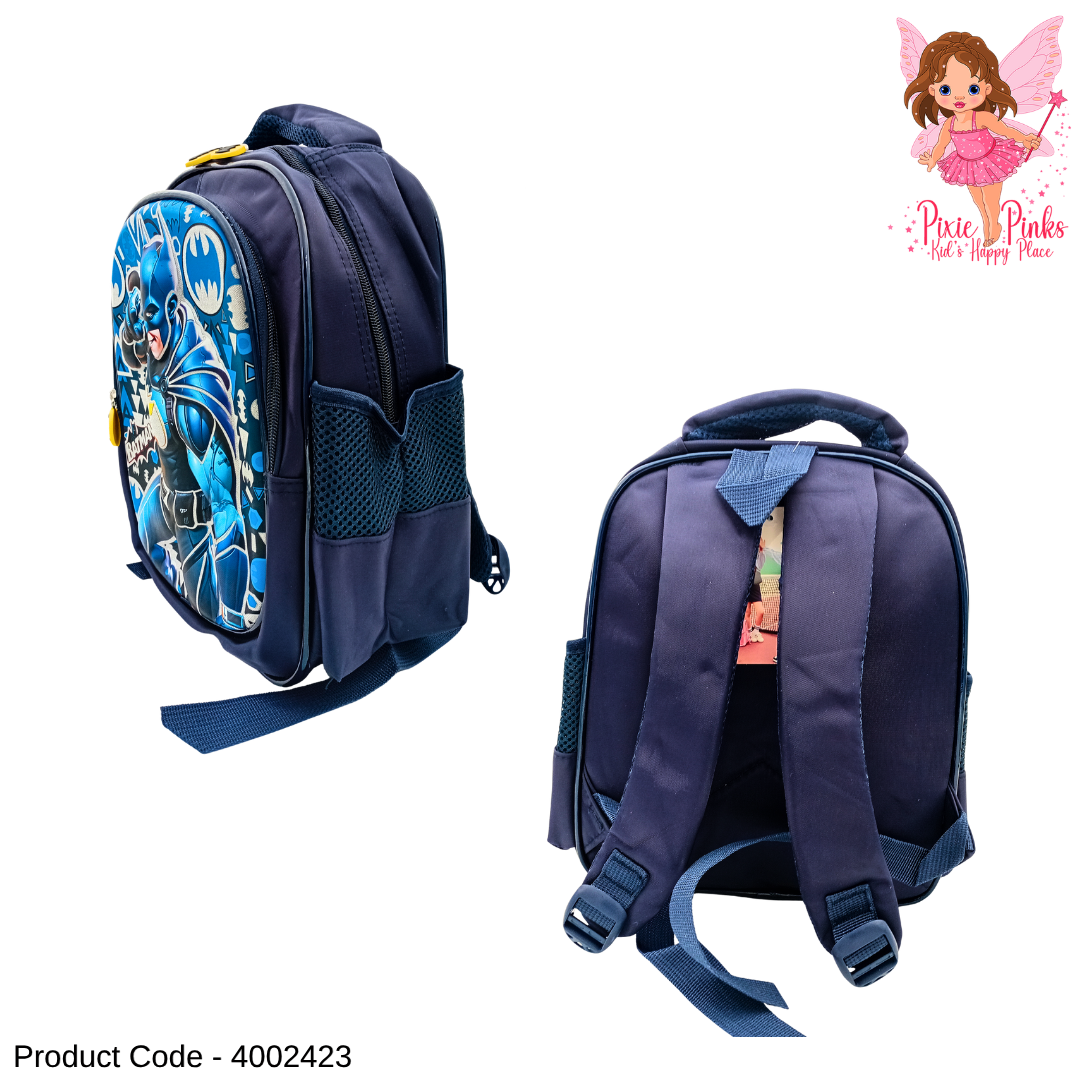 High Quality Embossed Super Hero Boys Backpack – Shiny 3D Nursery & Toddler School Bag with 2 Compartments & Side Pockets | Lightweight Preschool Backpack
