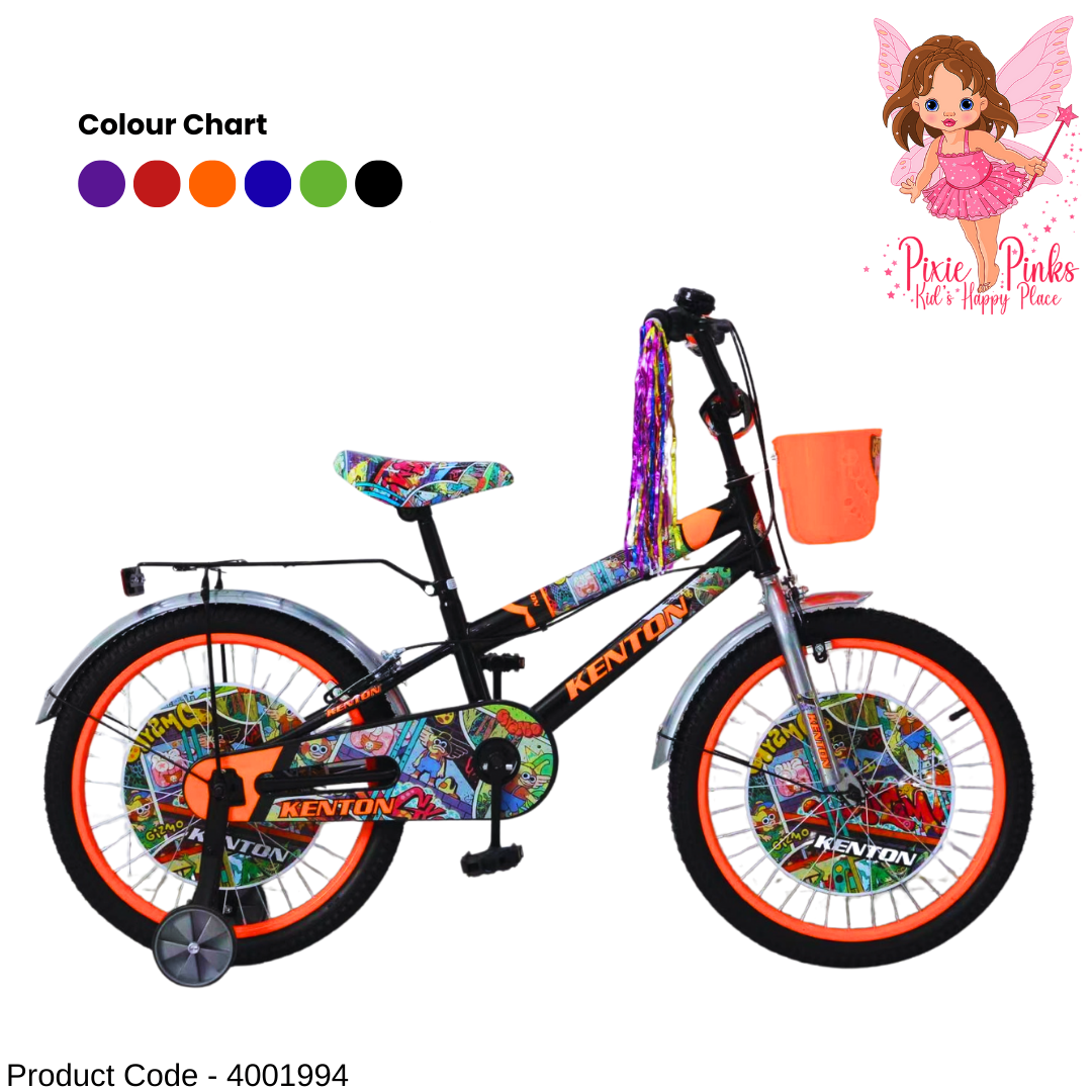 Kenton Racer Kids' Bicycle with Support Wheels & Front Basket