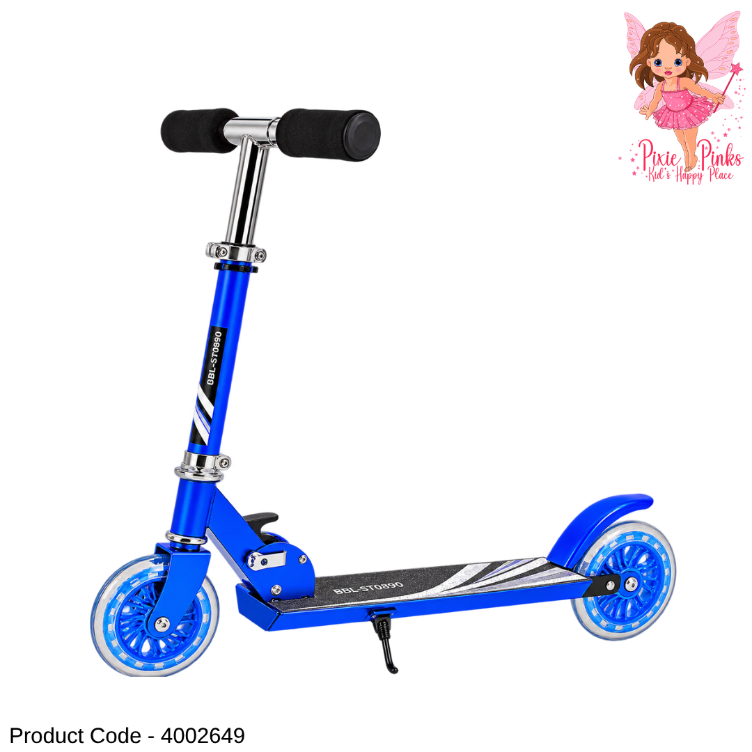 1Pc Kids Kick Scooter with Music – Colourful 2-Wheel Scooter for Boys & Girls – Black, Purple, Green & Blue