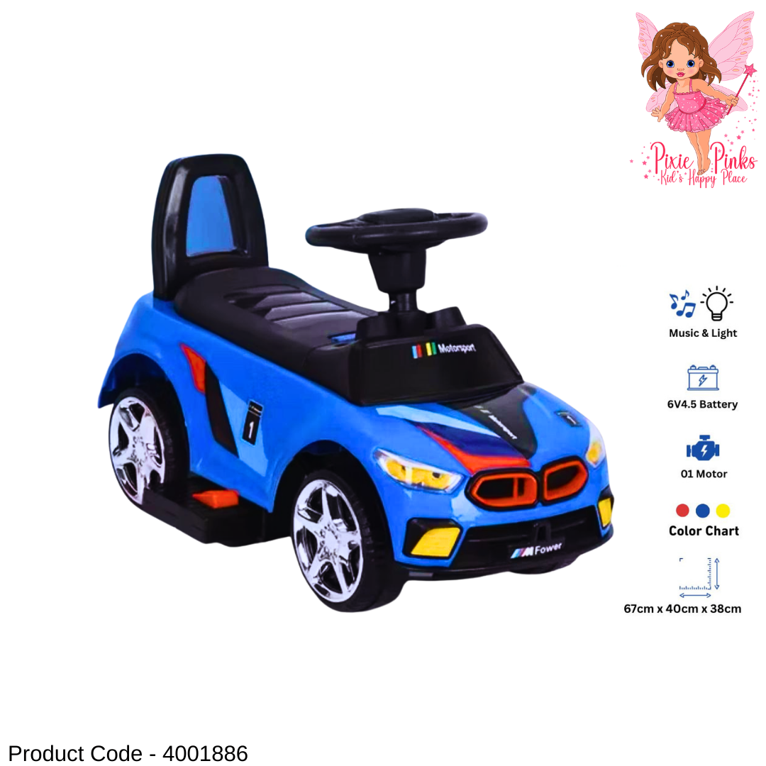 Kids Electric Ride-On Car with Music & Lights, 6V Battery, Single Motor