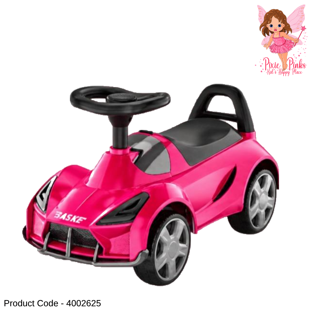 1Pc Kids Little Racer Ride-On Push Car with Music & Lights – Baby Toy Car for Toddlers – Pink, Orange, Blue & Yellow