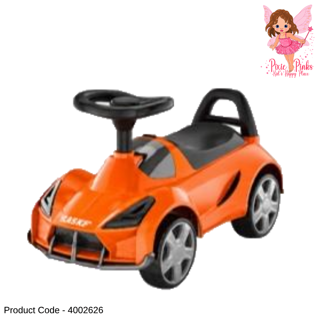 1Pc Kids Little Racer Ride-On Push Car with Music & Lights – Baby Toy Car for Toddlers – Pink, Orange, Blue & Yellow