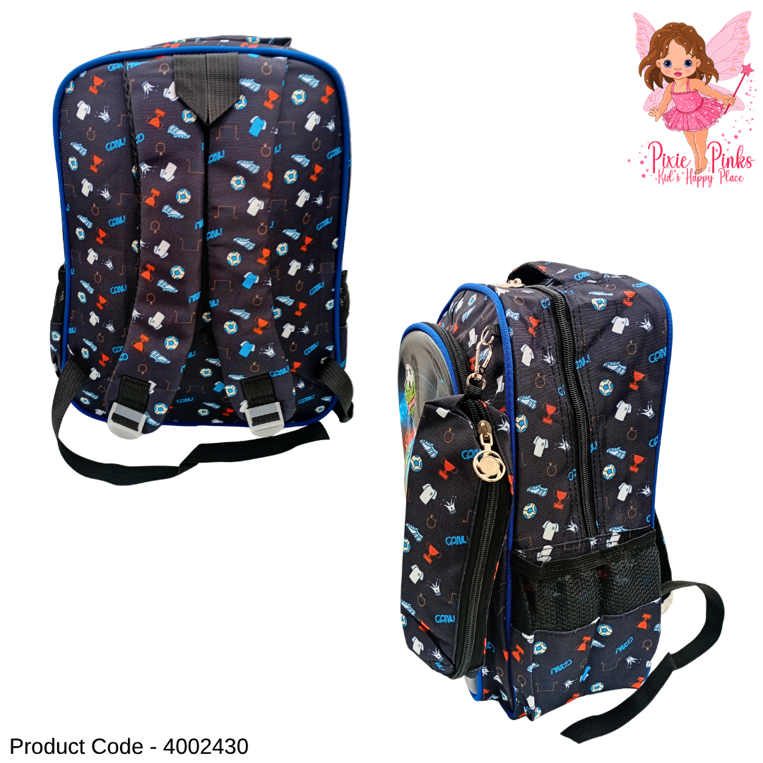 Smart Boys School Backpack with Matching Pencil Case – High Quality Grade 1 Backpack with 2 Compartments & Side Pockets