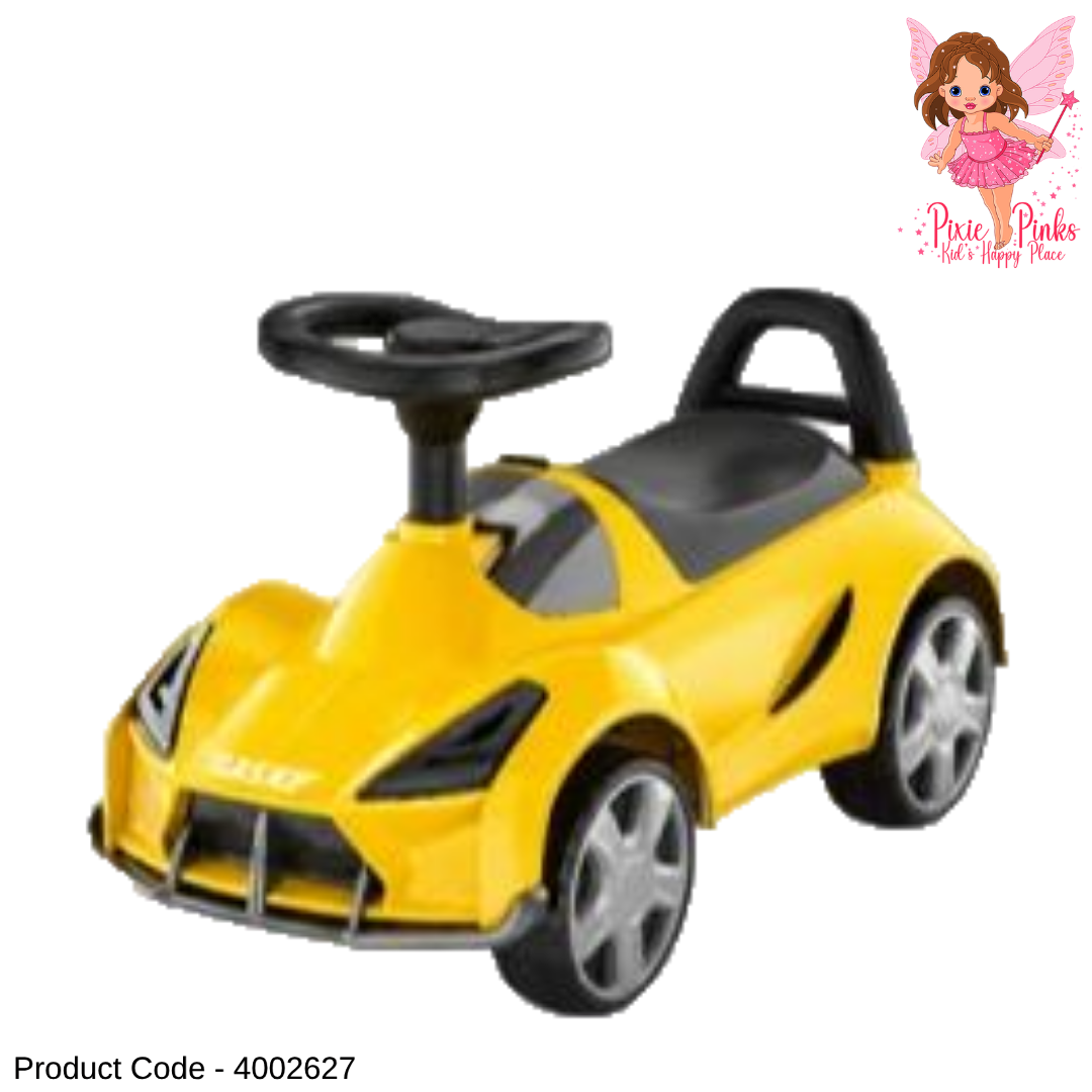 1Pc Kids Little Racer Ride-On Push Car with Music & Lights – Baby Toy Car for Toddlers – Pink, Orange, Blue & Yellow