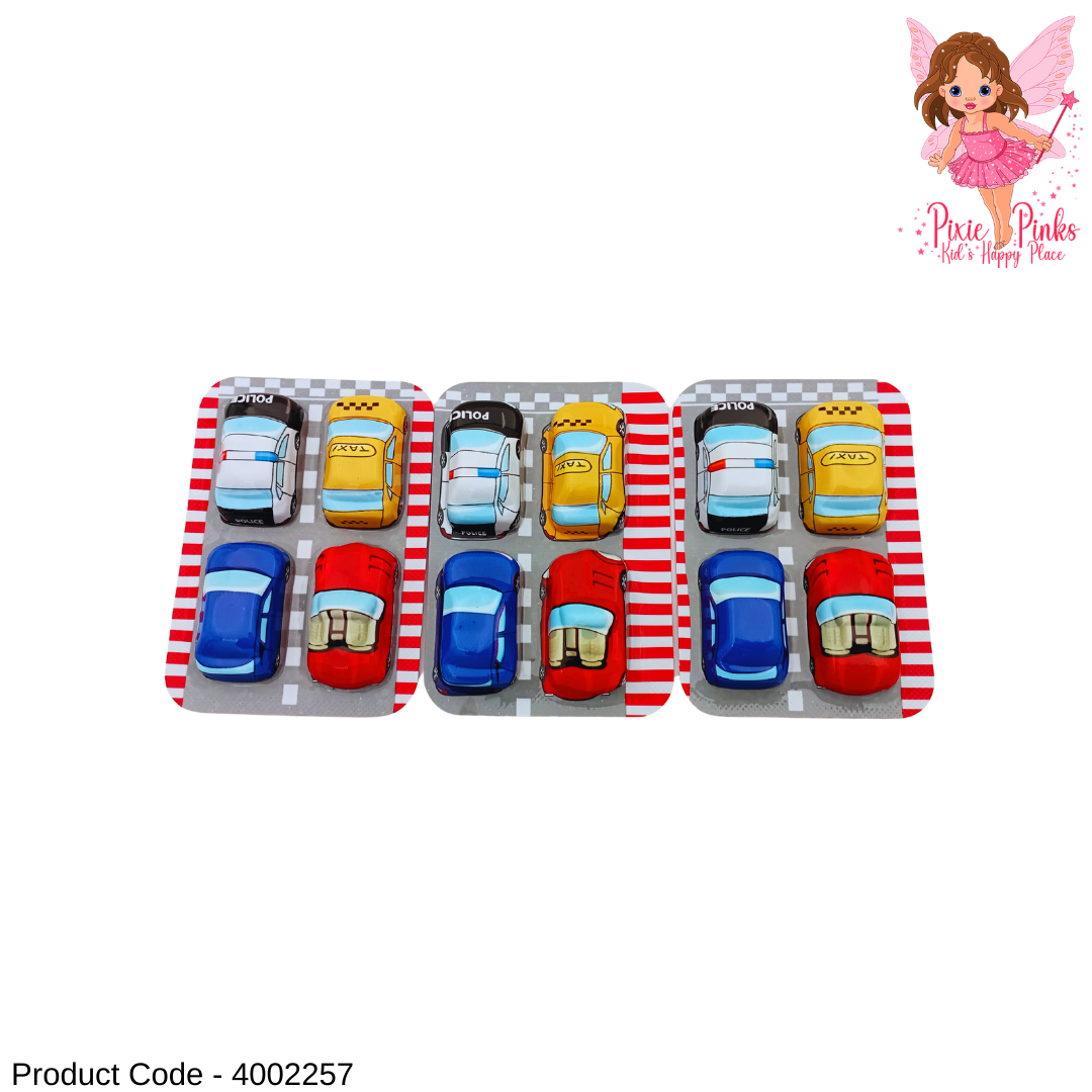 4-in-1 Car Mobilization Chocolate Pack with Crispy Filling – Fun Kids Chocolate Gift Set
