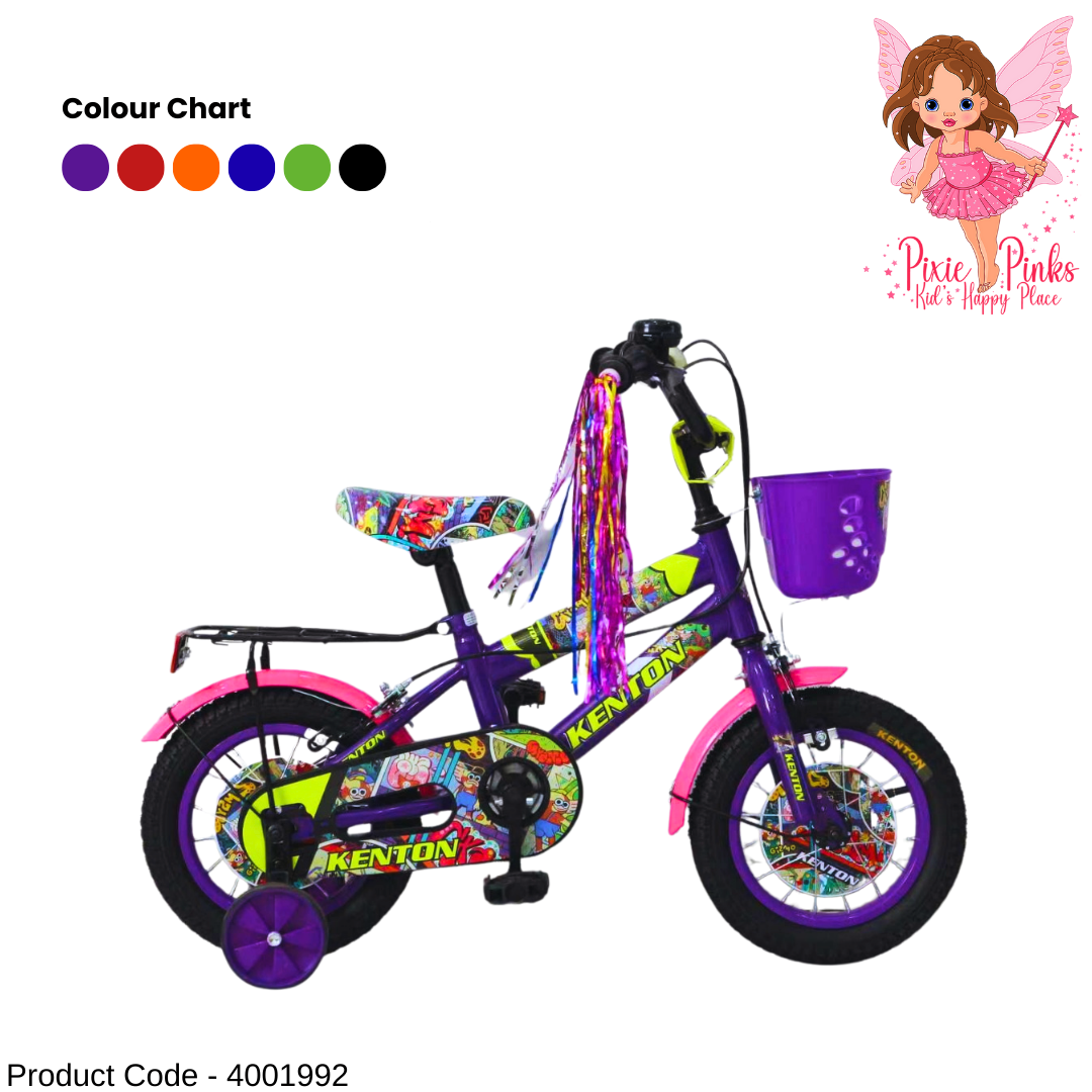 Kenton Racer Kids' Bicycle with Support Wheels & Front Basket
