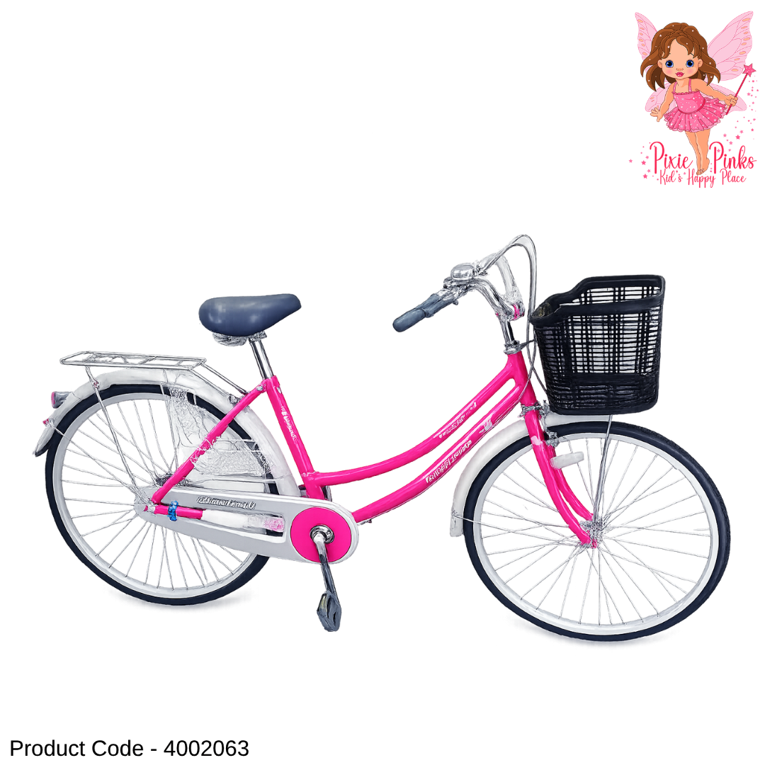 Tomahawk Ladies 26” City Bicycle with Front Basket & Rear Carrier | Comfortable Everyday Ride