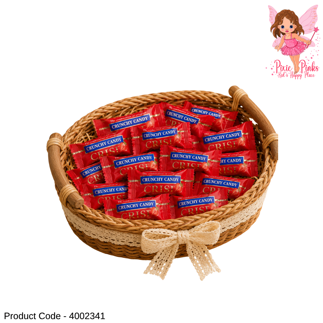 Crunchy Strawberry Flavoured Candy Crisp Chocolate – Crispy Sweet Candy Treat for Kids