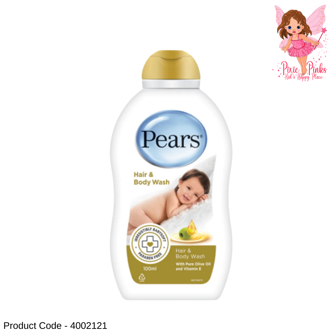 Pears Baby Hair & Body Wash with Olive Oil & Vitamin E 100ml | Paraben Free