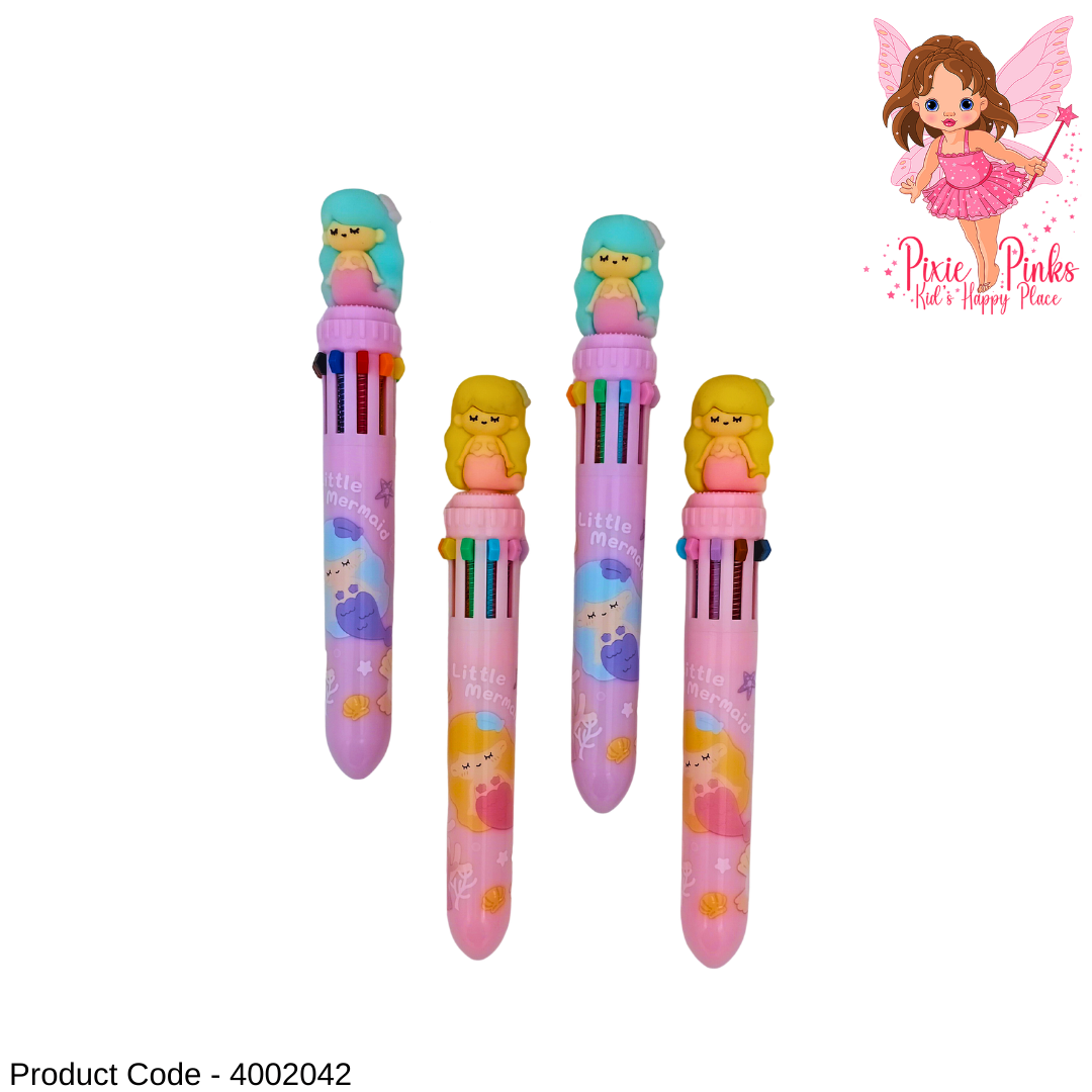 10 Colour Mermaid Magic Pen | Cute Multi-Colour Pen for Kids & Students
