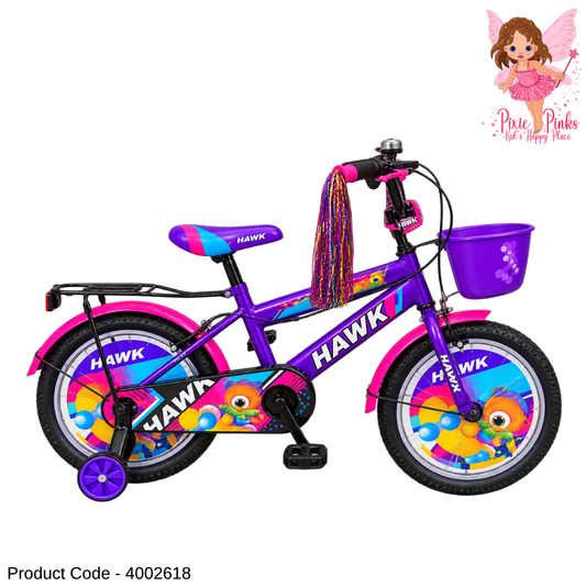 Tomahawk Boys Bicycle 12" / 16" / 20" – Kids Bicycle with Front Basket, Rear Carrier & Guide Wheels