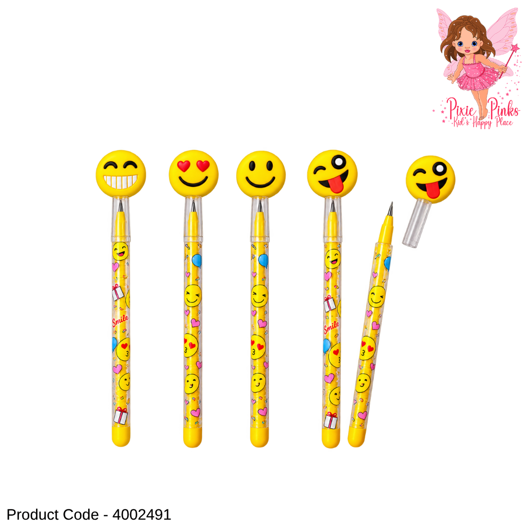 1PC Smile Me Interchangeable Pencil for Kids – Cute Emoji Design School Pencil