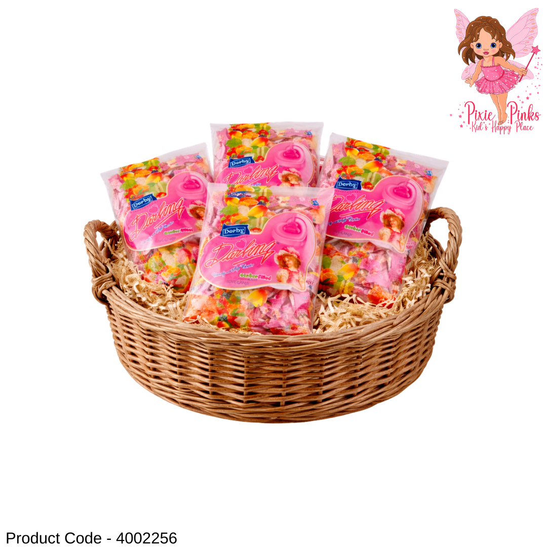 Derby Darling Center Filled Love Candy – Assorted Fruit Flavour Soft Candy Pack (116 Pieces)