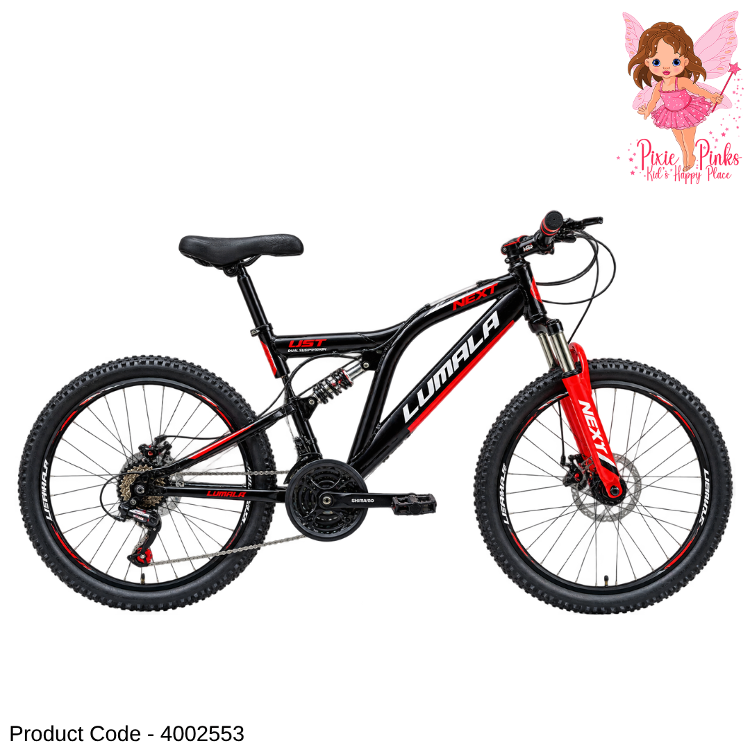 Lumala Next 24-Inch 21-Speed Mountain Bicycle – CRC Type Frame, Aluminium Rims & Front/Rear Disc Brakes