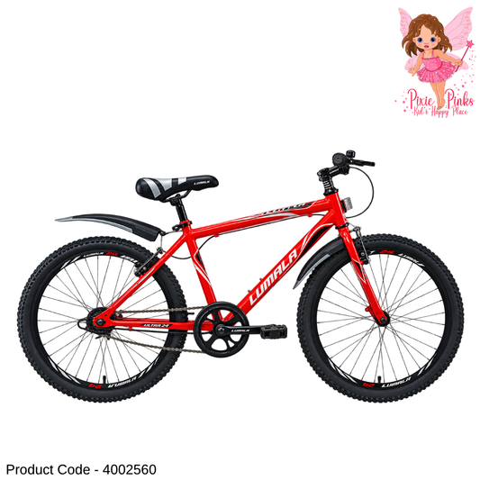 Lumala Ultra 24-Inch Single-Speed Bicycle – CRC Frame, Aluminium Rims & Calliper Brakes | Red, Yellow & Blue