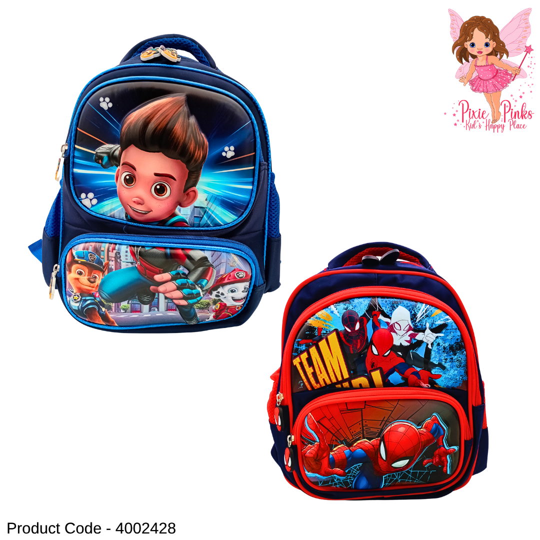 Matte Hero Boys Backpack – Premium Nursery & Grade 1 School Bag with 3 Compartments, Side Pockets & High Quality Lightweight Design