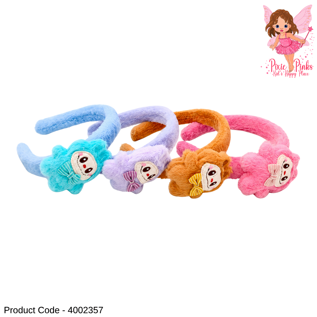 1Pc Labubu Plush Hair Band for Girls – Soft Cartoon Character Headband, Cute Plush Hair Accessory