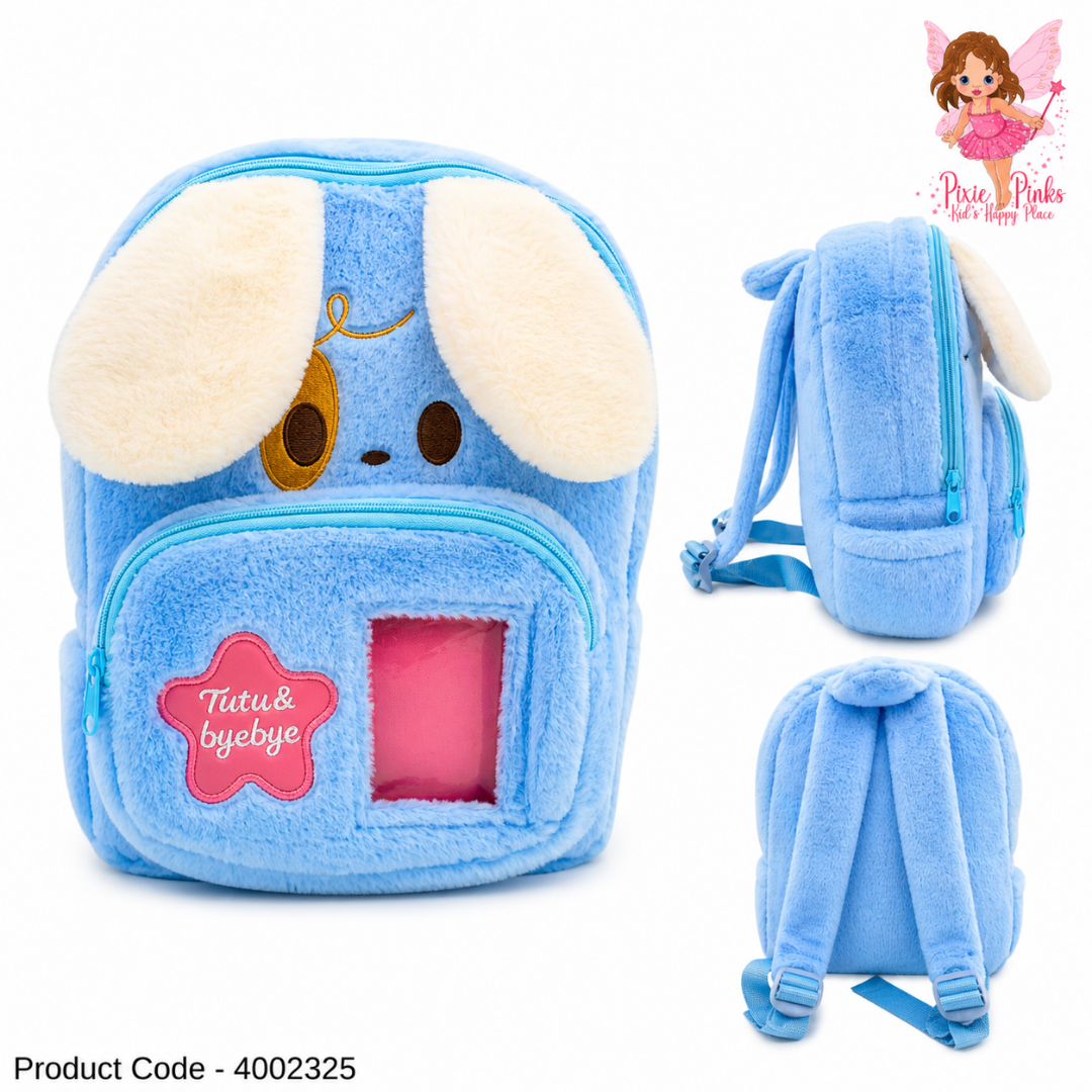 Cute Doggy Plush Kids Backpack for Nursery Kids – Soft Puppy School Bag with 2 Compartments