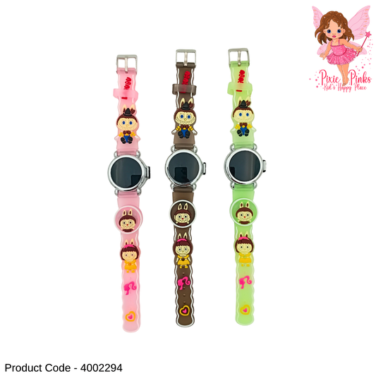 Labubu Kids Light-Up Watch – Cartoon LED Wrist Watch for Girls and Boys