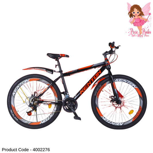 Kenton Vibe 26" Gear Bicycle with Dual Disc Brakes – 18 Speed Mountain Bike for City & Off-Road Riding