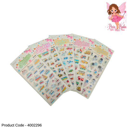 Kids Embossed Sticker Card – 3D Cartoon Puffy Sticker Sheet for Boys and Girls