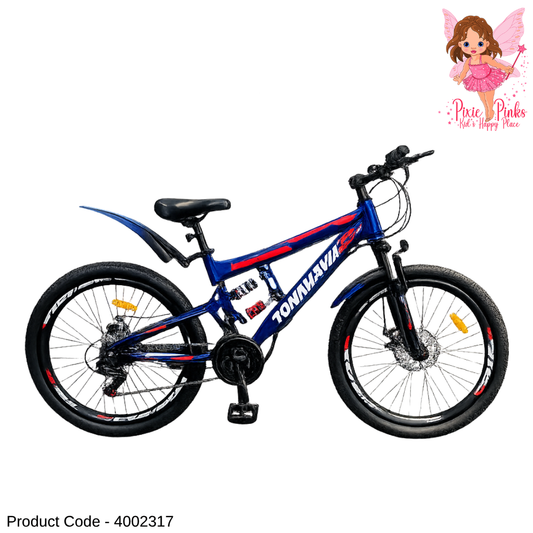 Tomahawk XL GT-5 26” Mountain Bicycle – 21 Speed MTB with Dual Disc Brakes, Triple Shock & Dual Suspension
