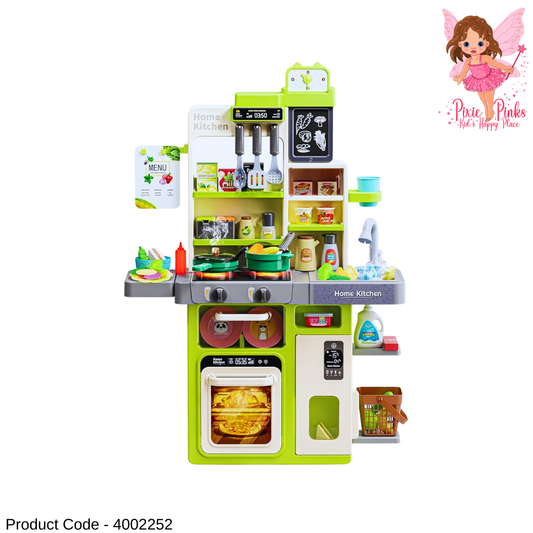 Interactive Kids Kitchen Play Set with Oven, Sink & Accessories – Pretend Cooking Toy for Children | 3+