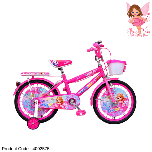 Tomahawk Princess 16-Inch Girls Bicycle – Kids Bike with Training Wheels, Basket & 5-Year Warranty