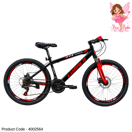 Lumala Supernova 26-Inch Multi-Speed MTB Bicycle – CRC Frame, Steel Rims, Disc Brakes & Flat Bar