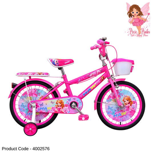 Tomahawk Princess 20-Inch Girls Bicycle – Kids Bike with Training Wheels, Basket & 5-Year Warranty