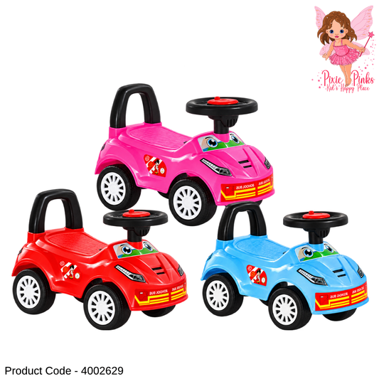 1Pc Kids Mybestie Ride-On Push Car with Music & Lights – Toddler Toy Car – Pink, Red & Blue – 50 × 24 × 40