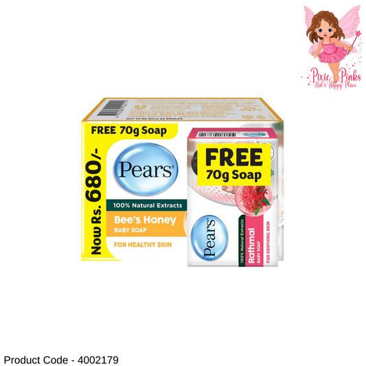Pears Naturals Bee's honey Baby Soap Multipack 325g + FREE 70g Soap