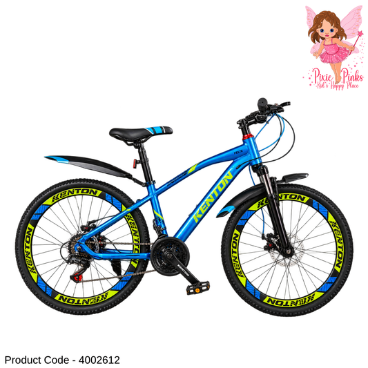Kenton Felix 26-Inch Mountain Bicycle – 21-Speed MTB with Dual Disc Brakes, Front Suspension & 1-Year Warranty